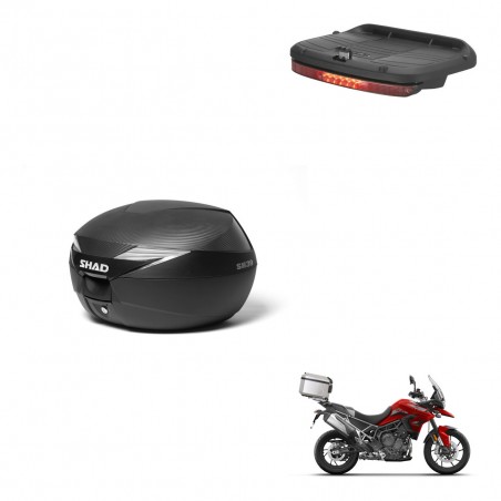 SHAD Baul SH39 carbon + soporte montaje luz de freno KIT-439221