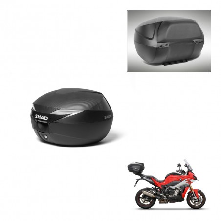 SHAD Baul SH39 carbon + soporte montaje respaldo KIT-439234