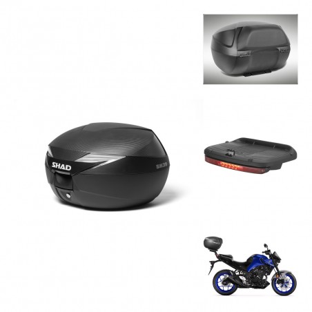 SHAD Baul SH39 carbon + soporte montaje accesorios KIT-439239