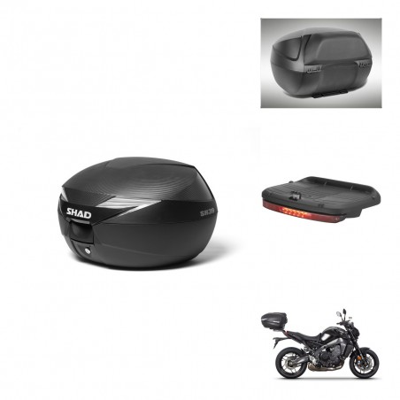 SHAD Baul SH39 carbon + soporte montaje accesorios KIT-439243