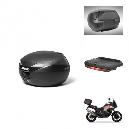 SHAD Baul SH39 carbon + soporte montaje accesorios KIT-439263