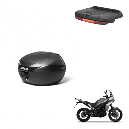 SHAD Baul SH39 carbon + soporte montaje luz de freno KIT-439285