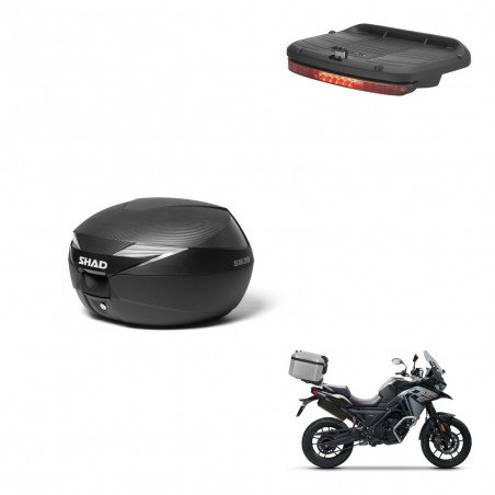 SHAD Baul SH39 carbon + soporte montaje luz de freno KIT-439313
