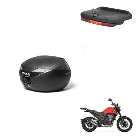 SHAD Baul SH39 carbon + soporte montaje luz de freno KIT-439329