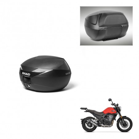SHAD Baul SH39 carbon + soporte montaje respaldo KIT-439330