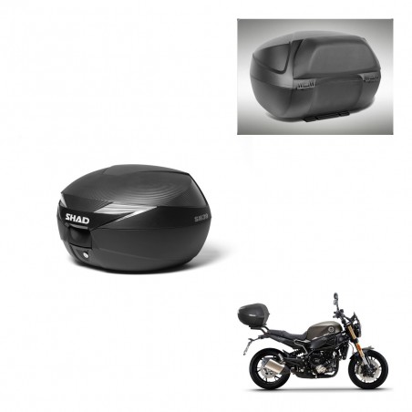 SHAD Baul SH39 carbon + soporte montaje respaldo KIT-439338