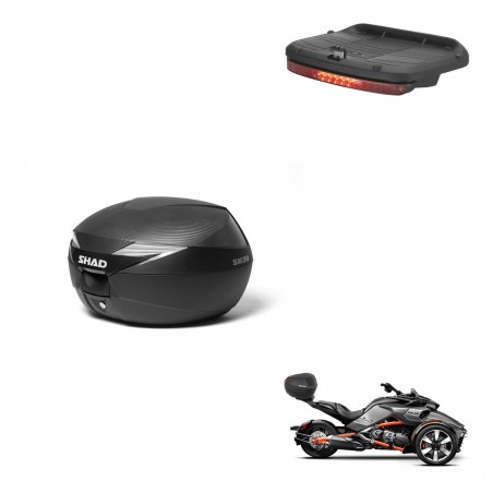 SHAD Baul SH39 carbon + soporte montaje luz de freno KIT-439349
