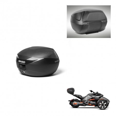 SHAD Baul SH39 carbon + soporte montaje respaldo KIT-439350