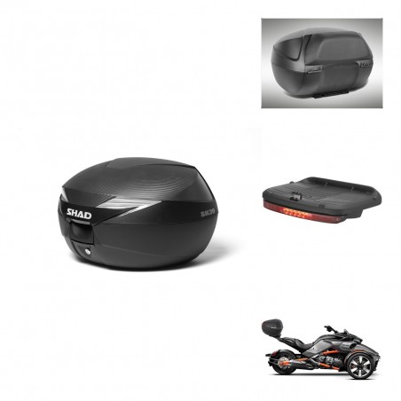 SHAD Baul SH39 carbon + soporte montaje accesorios KIT-439351