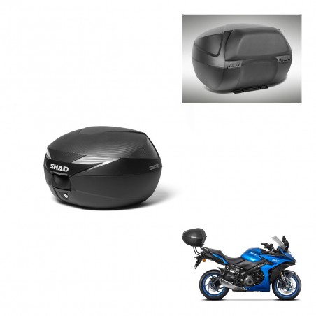 SHAD Baul SH39 carbon + soporte montaje respaldo KIT-439366