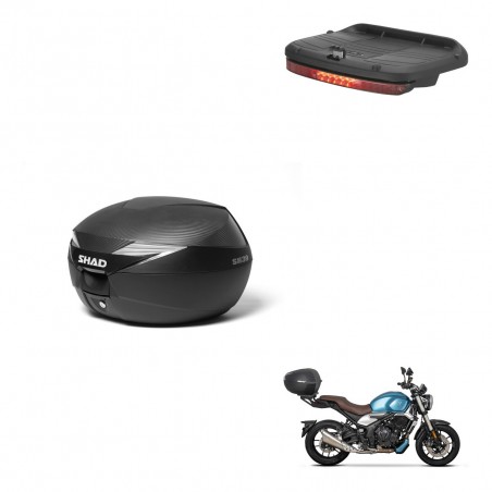 SHAD Baul SH39 carbon + soporte montaje luz de freno KIT-439369