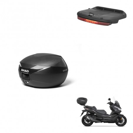 SHAD Baul SH39 carbon + soporte montaje luz de freno KIT-439381