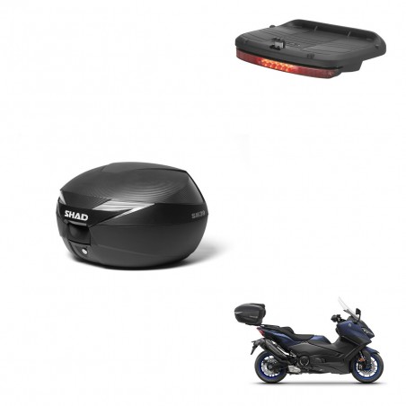 SHAD Baul SH39 carbon + soporte montaje luz de freno KIT-439389