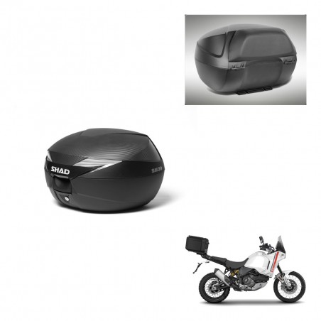 SHAD Baul SH39 carbon + soporte montaje respaldo KIT-439398