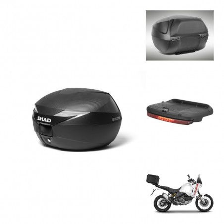 SHAD Baul SH39 carbon + soporte montaje accesorios KIT-439399