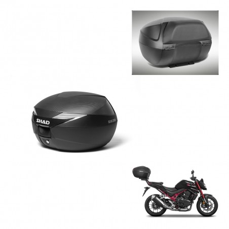 SHAD Baul SH39 carbon + soporte montaje respaldo KIT-439402