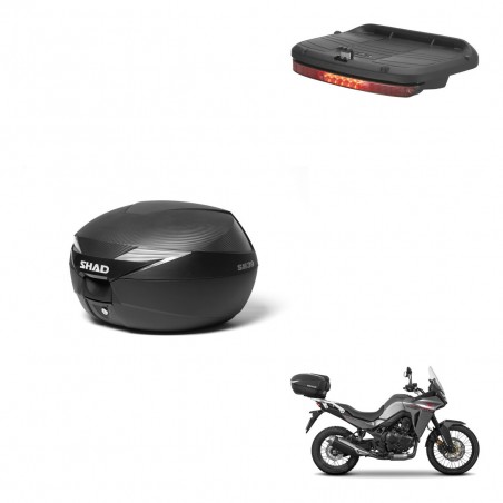 SHAD Baul SH39 carbon + soporte montaje luz de freno KIT-439405
