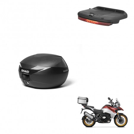 SHAD Baul SH39 carbon + soporte montaje luz de freno KIT-439421