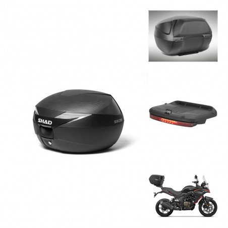 SHAD Baul SH39 carbon + soporte montaje accesorios KIT-439427