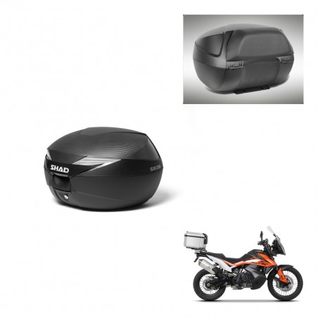 SHAD Baul SH39 carbon + soporte montaje respaldo KIT-439442