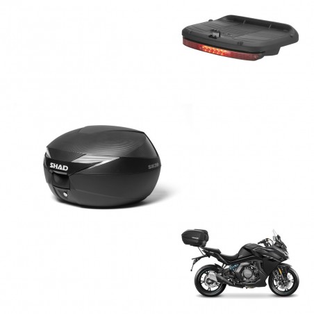 SHAD Baul SH39 carbon + soporte montaje luz de freno KIT-439449