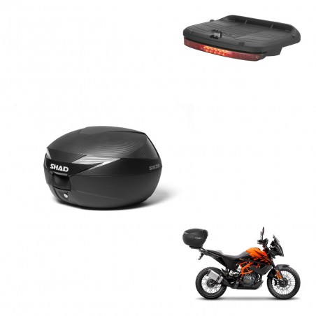 SHAD Baul SH39 carbon + soporte montaje luz de freno KIT-439457