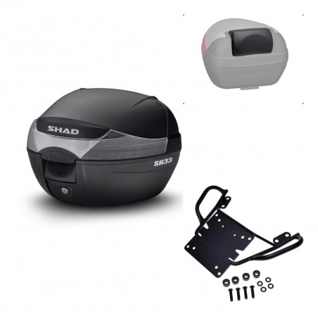 SHAD Baul SH33 + soporte montaje respaldo KIT-439580