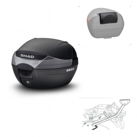 SHAD Trunk SH33 + mounting bracket backrest KIT-439630