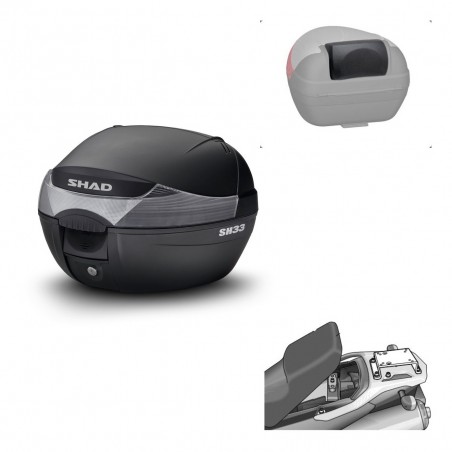 SHAD Trunk SH33 + mounting bracket backrest KIT-439641