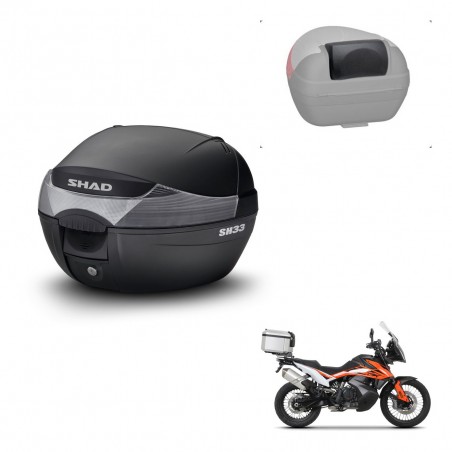 SHAD Baul SH33 + soporte montaje respaldo KIT-440140