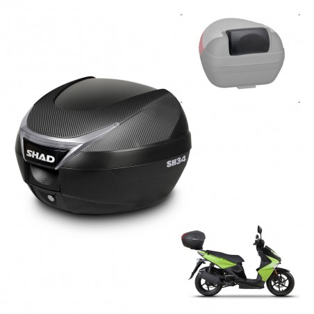 SHAD Baul SH34 + soporte montaje respaldo KIT-440184