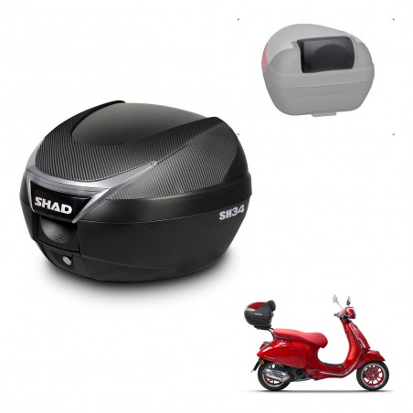 SHAD Trunk SH34 + mounting bracket backrest KIT-440212