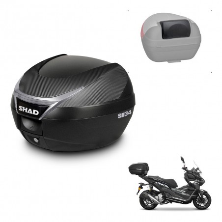 SHAD Trunk SH34 + mounting bracket backrest KIT-440224