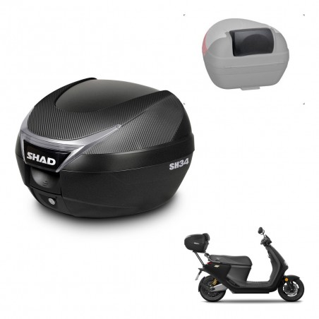 SHAD Trunk SH34 + mounting bracket backrest KIT-440244