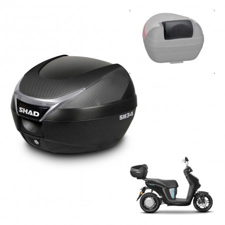 SHAD Trunk SH34 + mounting bracket backrest KIT-440264