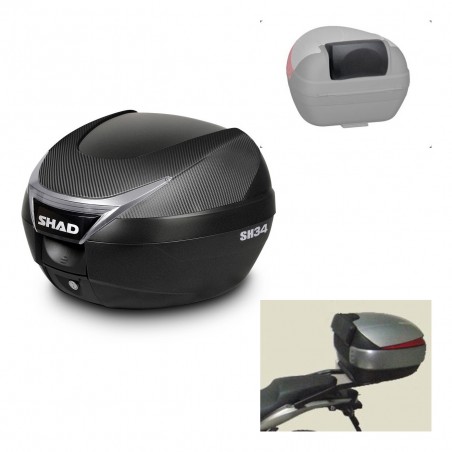 SHAD Trunk SH34 + mounting bracket backrest KIT-440308