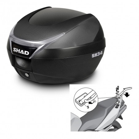 SHAD SH34 trunk + mounting bracket KIT-440314