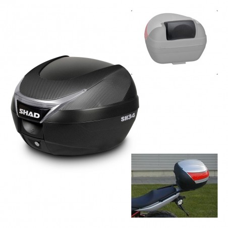 SHAD Baul SH34 + soporte montaje respaldo KIT-440332