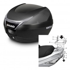 SHAD Baul SH34 + soporte montaje KIT-440358