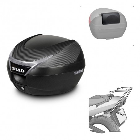 SHAD Trunk SH34 + mounting bracket backrest KIT-440372