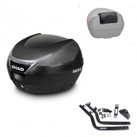 SHAD Trunk SH34 + mounting bracket backrest KIT-440384