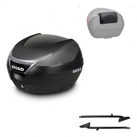 SHAD Trunk SH34 + mounting bracket backrest KIT-440388