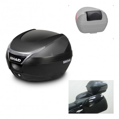 SHAD Trunk SH34 + mounting bracket backrest KIT-440392