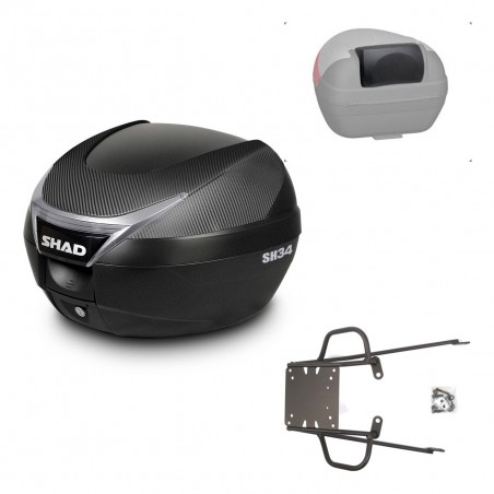 SHAD Trunk SH34 + mounting bracket backrest KIT-440416