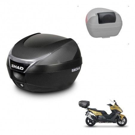 SHAD Trunk SH34 + mounting bracket backrest KIT-440452