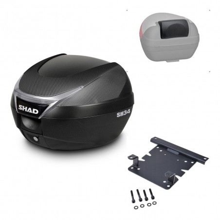 SHAD Trunk SH34 + mounting bracket backrest KIT-440476