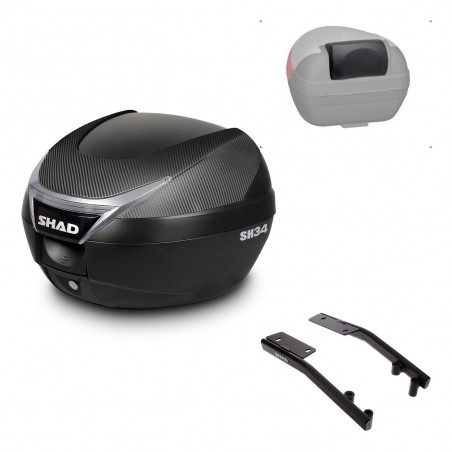 SHAD Trunk SH34 + mounting bracket backrest KIT-440500