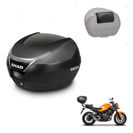 SHAD Trunk SH34 + mounting bracket backrest KIT-440616