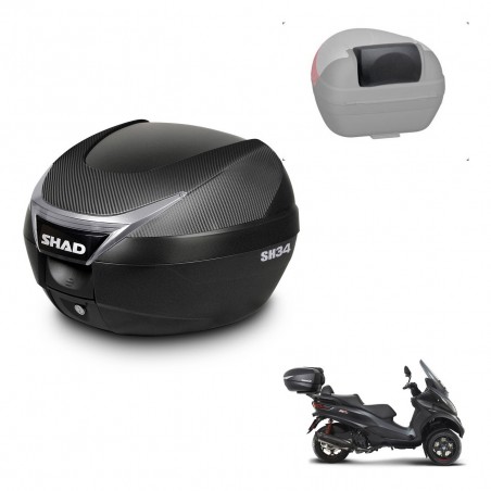 SHAD Trunk SH34 + mounting bracket backrest KIT-440744