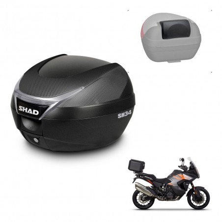 SHAD Trunk SH34 + mounting bracket backrest KIT-440912